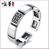 Anillo de plata antiguo de AliExpress para mujer, pulsera de plata tailandesa de imitación, diseño cuadrado creativo, estilo discoteca.