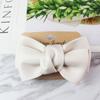 Nuevo Cuero Lazo Accesorios para el Cabello Horquilla Elegante PU Hecho a Mano Pinza Pico de Pato Cabello Roto de Niña Flequillo Clip Lateral Clip