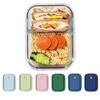 Fiambrera de vidrio con recipiente especial para calentar en microondas con tapa para trabajadores de oficina con aislamiento de arroz, fiambrera separada, adecuada para