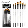 Pincel de óleo transfronterizo, 6 juegos de pinceles de gouache para pintura artística, pinceles multiusos de nailon, lana y madera, venta al por mayor