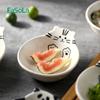 FaSoLa Tazón con asa estilo japonés Tazón pequeño vajilla de cerámica bajo vidriado tazón de postre tazón de ensalada de frutas tazón de guarnición con asa