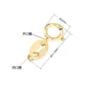 Acessórios Conectores DIY Prata de Lei S925 Banhado a Ouro 18K Fecho de Mola de Duplo Furo Pulseira Colar Fecho de Elo em Forma de Ovo