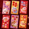 2027 Año del Cordero Sobre Rojo Creativo Brillo Mate Dibujo Animado Zodiaco Cien Yuan Mil Yuanes Sobre de Dinero de la Suerte para Año Nuevo