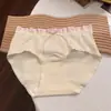 "Fresco e Casual" Roupa Íntima de Algodão Puro com Renda e Xadrez Miu para Meninas 10A Algodão Antibacteriano Calcinha com Gancho Estendido