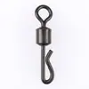 Conector de Aparejo de Pesca de Carpa con Anilla en Forma de Ocho Giratoria Q de Alta Velocidad Transfronteriza Accesorios de Aleación de Cobre Negro Mate con Anilla