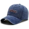 Gorra de béisbol vaquera vintage lavada para mujer, estilo coreano, informal, combinable con todo, bordada, para primavera y verano
