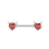 Aço Inoxidável Criativo Anel Emulsão Carta de Amor Zircônia Super Brilhante Piercing Joia para Mamilo