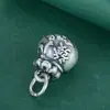 Prata Pura 999 Estilo Chinês Pingente de Bolsa de Dinheiro com Letras para Cabelo Pingente de Bolsa da Sorte com Letras para Cabelo Xiangyun Pulseira de Corda Trançada Acessórios de Miçangas DIY