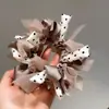 Scrunchie de Renda com Bolinhas Estilo Preguiçoso de Alta Qualidade para Mulheres, Elegante Acessório de Cabelo em Laço para Prender o Cabelo na Parte de Trás da Cabeça