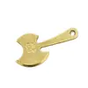 Llavero con colgante color dorado, colgante vintage anti-deslustre, hacha de la fortuna, una bendición para ahuyentar cien desastres, decoración creativa y personalizada para coche