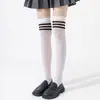 Calcetines hasta la rodilla blanco leche calcetines de primavera y verano jk calcetines blancos finos presión piernas finas calcetines altos muslos finos y bonitos