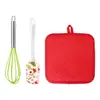 Nuevo Set de Horneado de Sarga Cocina Hogar 3 Piezas Rascador Navideño Batidor de Huevos Resistente a la Temperatura Set de Herramientas de Horneado