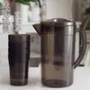Nuevo hervidor de plástico transparente de 2L para agua fría de verano con escala para taza de agua, hervidor grande de agua fría, hervidor de té y jugo, hervidor atado