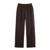 Pantalones Rectos Z Color Sólido Estilo Nuevo Holgado Comercio Exterior Ropa de Mujer Transfronteriza Estilo Europeo y Americano Moda Casual Za