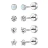 Aretes de Acero Inoxidable para Hélice de Oreja Nuevos Transfronterizos en Stock Amazon Conjunto Combinado de Pendientes de Gama Alta para Hombres y Mujeres