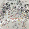 Pedrería Blanca AB Adornos Termoadhesivos para Ropa Vestido Xiuhe Ropa de Baile Zapatos Pedrería Termoadhesiva Danza Latina Pegatinas de Pedrería Ropa para Examen de Arte Pedrería de Color Mixto con Base Plana