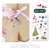 Nuevos stickers de tatuajes de glitter transfronterizos en stock, stickers de tatuajes de glitter navideños de dibujos animados para niños, stickers faciales, stickers de ciervos