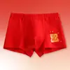 Ropa interior roja de algodón puro para niños para su año zodiacal, Calzoncillos tipo bóxer para niños para el Año del Caballo, Bebé de 12 años, No apretados, Calzoncillos tipo bóxer del Año del Caballo