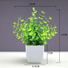 Venda quente transfronteiriça Simulação de planta Planta falsa Planta verde Decoração interna e externa Simulação de eucalipto em vaso de plástico Planta pequena em vaso