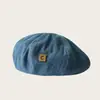 Boina para Mujer, Gorra de Marinero de Mezclilla Lavada con Forma de Corazón, Gorra de Marinero Pintor Fina Transpirable, Circunferencia de Cabeza Grande, Sombrero Pequeño para Adelgazar el Rostro