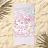 Toalla de Playa Sanrio Patrón de Dibujos Animados para Niños Gato Kitty Estampado Toalla de Baño Microfibra Secado Rápido para la Playa Toalla de Natación