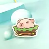 Broche decorativo em acrílico para crianças, distintivo de desenho animado de capivara, pequeno presente com texto inspirador, atacado DIY personalizado