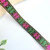 1cm Adorno de Encaje de Lazo Estilo Étnico Trébol de Cuatro Hojas Jacquard Cinta Floral Pequeña Tela Lista para Enviar Cinta Decorativa