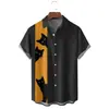 Camisa de Verano para Hombre con Estampado Digital 3D, Nueva, Europea y Americana, Casual de Halloween, Top de Manga Corta de Moda