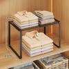 Prateleira de Armazenamento em Camadas para Guarda-Roupa, Organizador de Armazenamento Extensível para Armários, Prateleira de Armazenamento Divisória para Sapateira de Guarda-Roupa