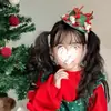 Caperucita Roja Navideña Diseño de Industria Pesada Sombrero Pequeño Navideño para Niños Pasador para el Cabello Niñas Adornos Lindos Tridimensionales para la Cabeza