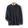Baicai Terciopelo Colección Otoño/Invierno Nueva: Suéter de Cachemira Premium para Hombre, Cuello Redondo, Casual, Moderno, Capa Base Tejida, Suéter Versátil