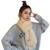 Bufanda de lana tejida de color sólido Caterpillar estilo coreano para pareja, bufanda gruesa cálida para otoño e invierno para estudiantes que combina con todo
