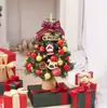 Árvore de Natal Transfronteiriça Árvore Pequena Suprimentos de Decoração de Natal Pacote Mini Árvore com Luzes Enfeites de Árvore de Natal
