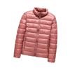 Jaqueta leve de penas feminina, curta, outono/inverno 2024, estilo coreano, nova gola vertical, plus size, leve, branca, jaqueta de penas de pato, tendência anti-estação