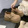 Zapatos Birkenstock de Plataforma con Suela Gruesa y Cobertura Total para Mujeres Petites, Nueva Moda Primavera y Otoño 2025 Mocasines Slip-On que Aumentan la Altura
