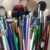 Cangzhou cepillo semi-abanico para nariz pincel de maquillaje forma de hoz cabeza oblicua pequeño abanico para sombra puente nasal modificado pincel para teñido alto Halo