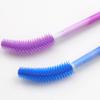 Venda por atacado descartável torre tipo escova de silicone colorido escova de cílios dupla cor haste escova de sobrancelha escova cosmética escova de silicone