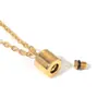 Cerradura Mini Minimalista de Acero Inoxidable Europea y Americana Transfronteriza Que Se Puede Abrir, Collar con Cenizas Conmemorativas, Colgante Conmemorativo de Cenizas