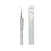 Pinzas Ultra-Afiladas para Pestañas Postizas para Técnicos de Pestañas, Usadas para Colocar Pestañas Postizas, Pinza Dorada con Forma de Delfín con Patrón de Diamante, Herramienta de Abanico de Alta Precisión