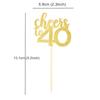 Enfeites criativos para bolo 30/40/50, decoração de mesa de sobremesas para festa de aniversário, enfeite de bolo