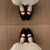 Zapatos de Tacón Elegantes para Mujer con Lazo Estilo Ballet 2026 Nuevo Estilo Aumentadores de Altura Suela Gruesa Estampado de Leopardo Zapatos Mary Jane para el Trabajo