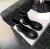 Elegantes botas de corte ajustado para mujer, botines negros, botas de punta redonda para otoño e invierno, botas Martin de suela gruesa, botas elásticas de tacón grueso