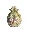 Adornos de Piña Dorada de Resina Rellena de Cristal Natural Mascota Fresca y Linda Decoraciones de Escritorio de Escritorio