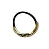 Anillo para el cabello semicircular con diseño de nicho irregular de aleación, nuevo estilo, elegante cuerda para atar, banda de goma elástica alta para mujer
