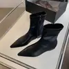 Botines de punta estilo francés, de tacón bajo, ajustados, botas de mujer de moda, nueva colección otoño/invierno 2026, estilo retro con tacón oculto