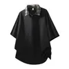 Moda Masculina Tendência Verão Tamanho Plus Size Camiseta de Manga Curta com Gola Reversível Pulôver Top Masculino Gola Xadrez Polo