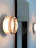 Lámpara de pared minimalista para pasillo, recibidor, mesita de noche, lámpara de pared circular, lámpara de pared de diseño para pasillo, escalera, dormitorio, decoración de patio