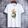 Camiseta de manga curta de algodão puro masculina, nova moda de verão, tamanho grande, camiseta solta, meia manga para adolescentes e estudantes, camiseta de meia manga para casal
