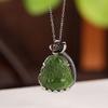Un Ciervo Plata Esterlina S925 Plata Hetian Jaspe Retro Colgante Buda Maitreya Loto Antiguo Retro Colgante de Plata Buda