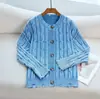 Amazon Comercio Exterior Europeo y Americano 2026 Nuevo Estilo Cardigan de Punto Trenzado con Botones Chaqueta Suéter para Mujer de Manga Larga